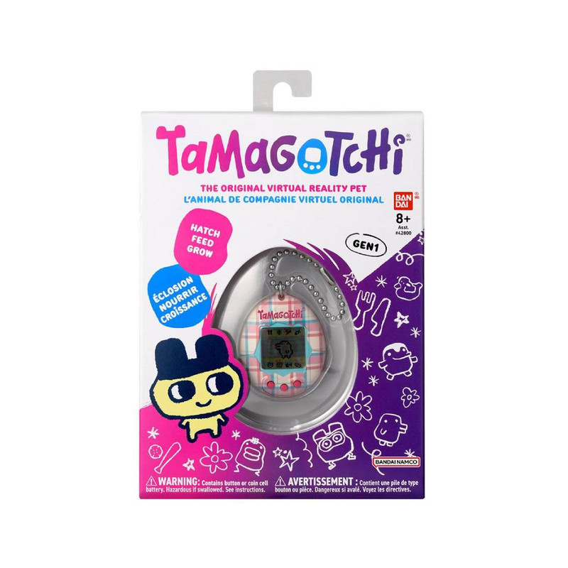 Bandai Original Tamagotchi Plaid Style Virtual Pet - لعبة